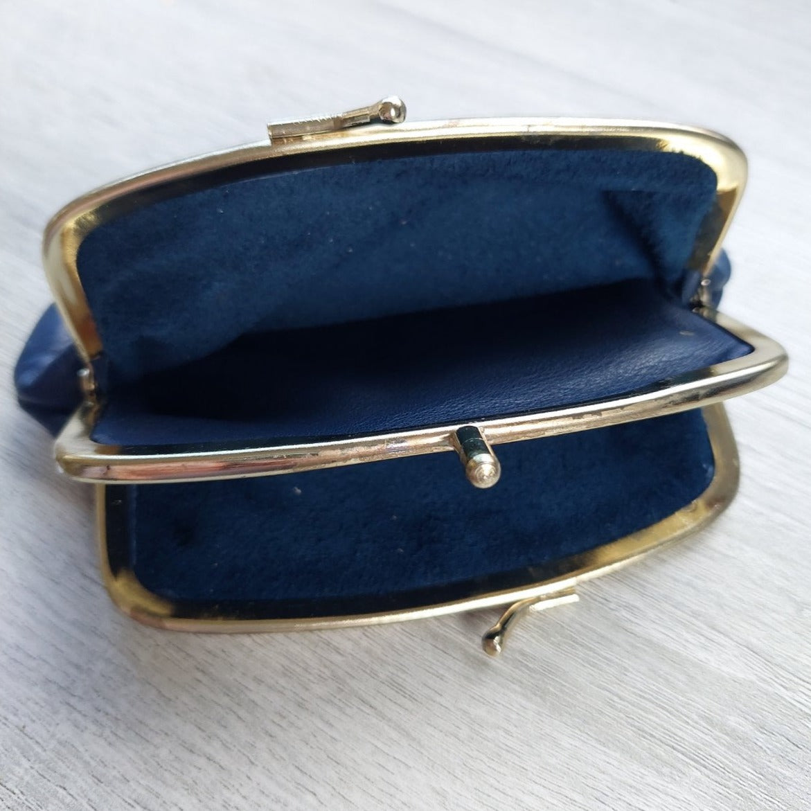 Navy Leather Vintage Purse