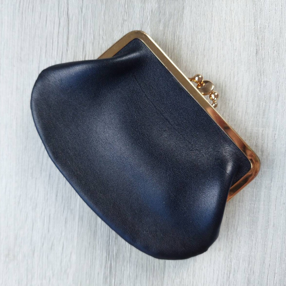 Black Leather Vintage Purse