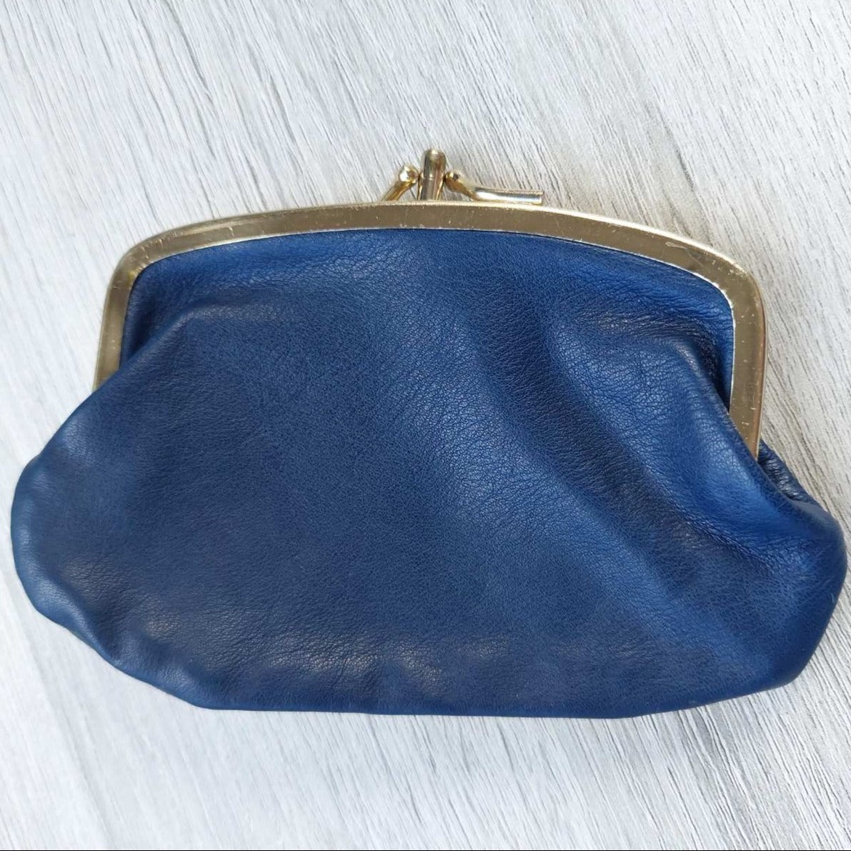 Navy Leather Vintage Purse